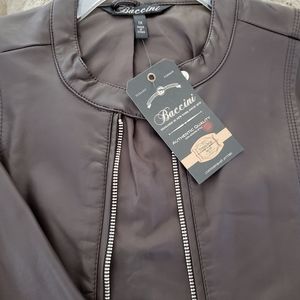 Brown leather jacket